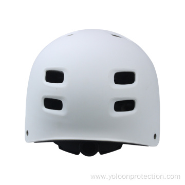 Matte White Skate Helmet for Adult Youth